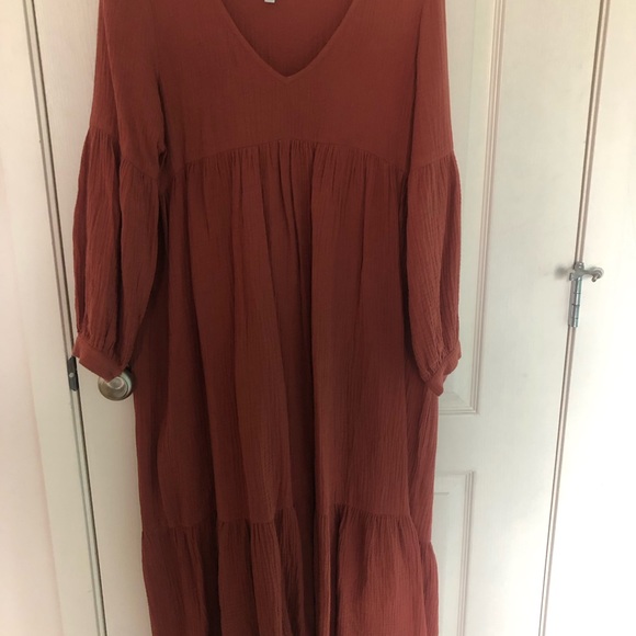 Rachel Pally Gauze Cecilia Dress - Persimmon - Picture 4 of 4